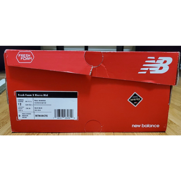 New Balance Men Sz 12 Fresh Foam X Hierro Mid Goretex Blue Hiking Shoes MTHIMCTE - Picture 12 of 15